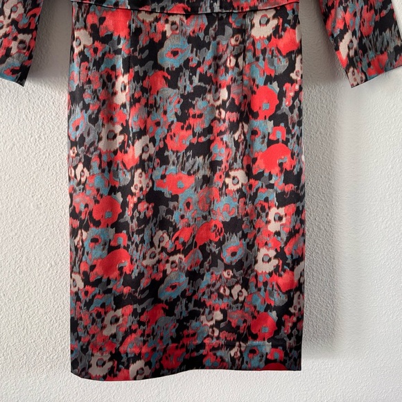 Antonio Melani Sheath Dress Sz 2 Abstract Floral Dopamine Maximalist Art Nouveau - Picture 6 of 14